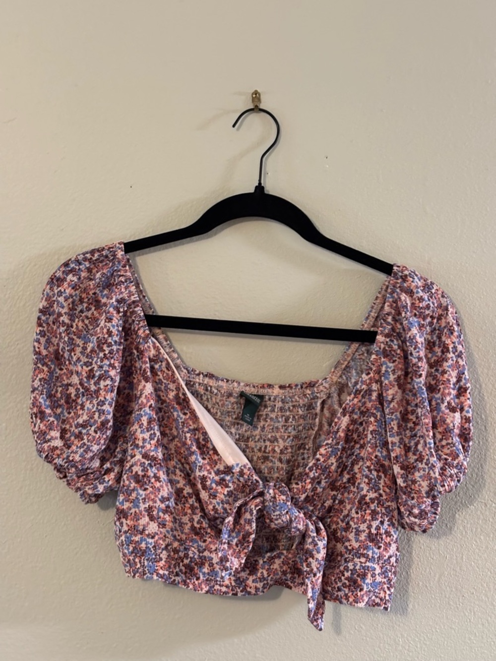 Wild Fable Flower Tie Crop Top